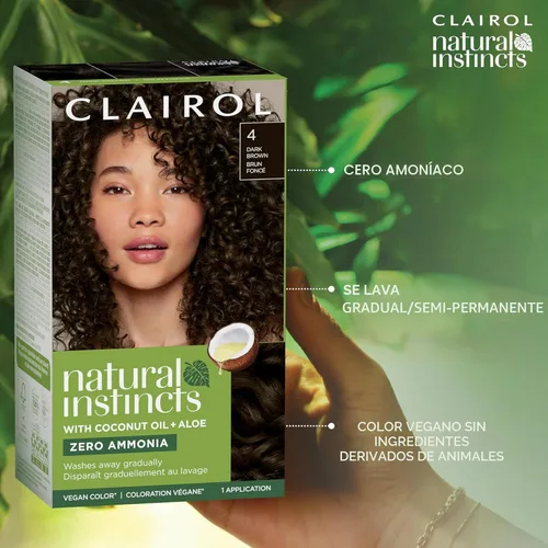 Miniatura 6 de Clairol Natural Instincts Tinte Demipermanente para el Cabello, 4RV Color de Cabello Borgoña Oscuro, Paquete de 3 4RV Borgoña oscuro