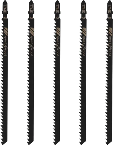 T-Shank - Hojas de sierra de calar para contratistas de madera surtidas de 7 pulgadas, juego de 5 hojas de sierra de calar con vástago en T T744D