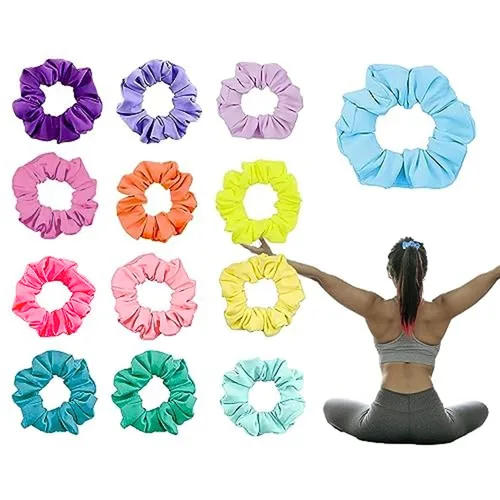 Coleteros coloridos impermeables -13 colores elegantes para mujeres y niñas, banda de pelo de secado rápido, soporte elástico para cola de caballo,