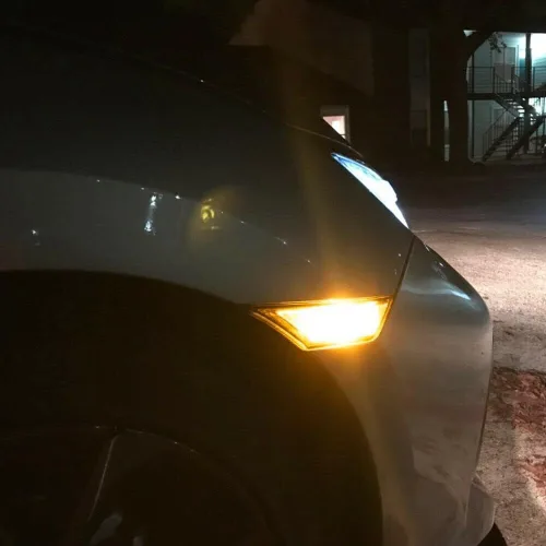 Miniatura 6 de Juego de luces indicadoras de giro de faros laterales delanteros LED ámbar con lente transparente ADIIL Compatible con Honda Civic 10ª