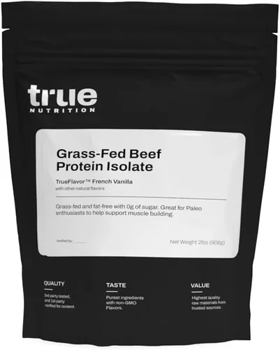 Miniatura 9 de True Nutrition Polvo aislado de proteína de carne de res alimentada con pasto – 1.02 oz de proteína por porción – Cero carbohidratos, sin grasa, sin
