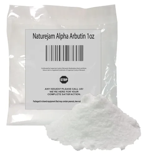 Naturejam Alpha Arbutin Powder Pure Skin Whitener Brightener Dark Spot Corrector, unifica el tono de la piel y ayuda con la hiperpigmentación (1