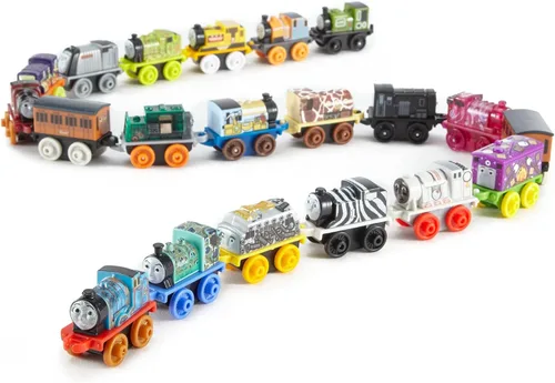 Miniatura 5 de Thomas & Friends Trenes de juguete MINIS - Paquete de 20 motores de empuje en miniatura y vehículos ferroviarios para juegos de simulación
