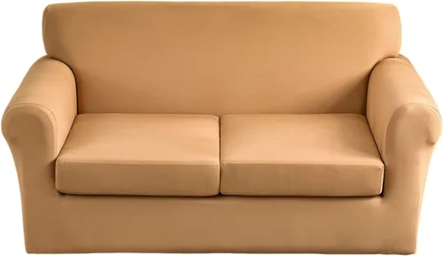 Miniatura 52 de Fundas elásticas para sofá de 1/2/3 cojines, funda estampada con fundas de cojín de asiento separadas, fundas de sofá lavables, protector de muebles