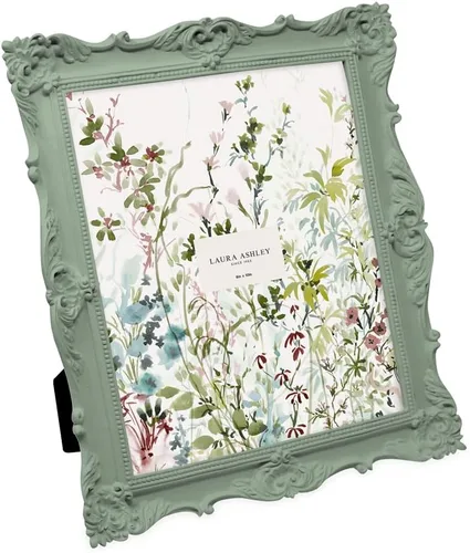Miniatura 47 de Laura Ashley - Marco de fotos de 5 x 7 pulgadas, de resina texturizada y elaborada a mano, con caballete y gancho para mesa y pared, con diseño Negro