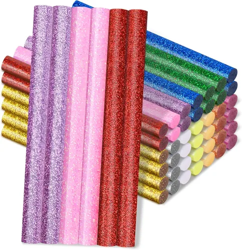 Miniatura 14 de Manarty Barras de pegamento caliente de colores tamaño completo, 48 unidades de 0.43 pulgadas de diámetro x 4 pulgadas de largo, 12 barras