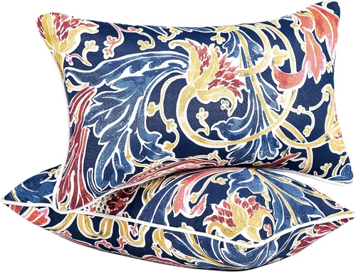 Miniatura 23 de JMGBird Juego de 2 almohadas lumbares para exteriores con relleno de algodón PP para muebles de patio, almohadas decorativas de 12 x 20 pulgadas