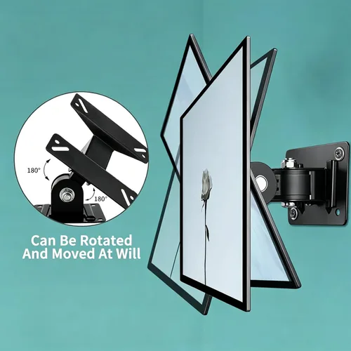 Miniatura 5 de Soporte de pared para monitor de TV con articulación giratoria para la mayoría de televisores de pantallas planas LED LCD de 14 a 24 pulgadas, VESA