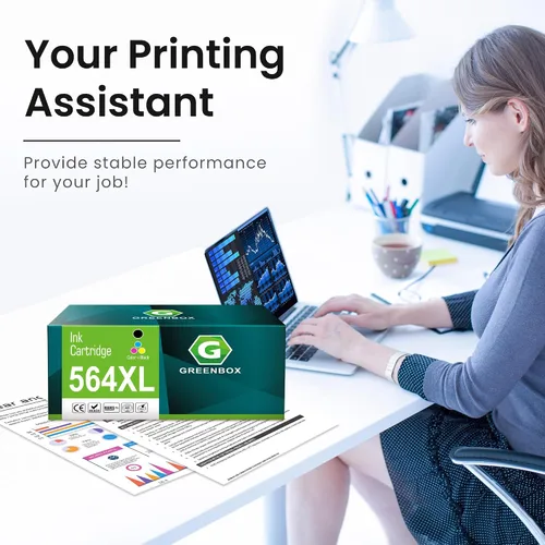 Miniatura 4 de GREENBOX 564XL - Paquete combinado de cartuchos de tinta de repuesto para HP 564XL 564 XL, color negro y color para impresora DeskJet 3520 3522