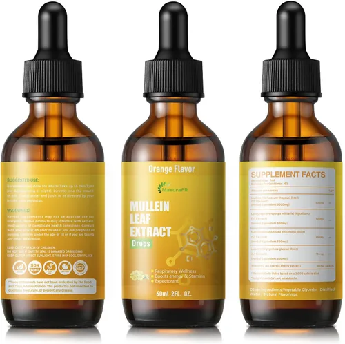 Miniatura 8 de Gotas de gordolobo líquido para pulmones – Suplemento de hierbas respiratorias, extracto de hoja de gordolobo para limpieza de pulmones