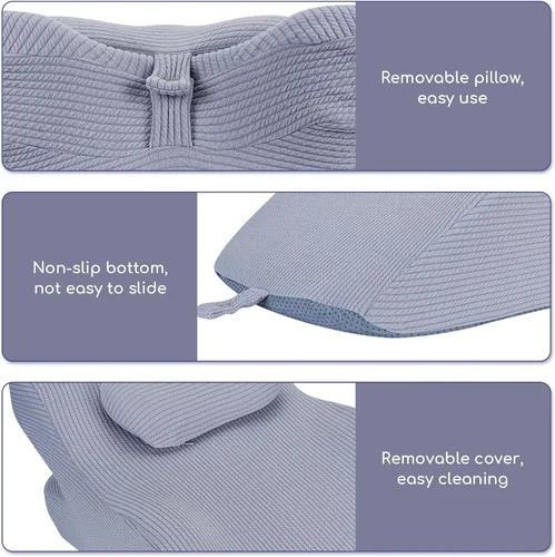 Miniatura 4 de Ejoyous Almohada boca abajo para dormir, almohada de cuña de cama para leer, almohada propensa de espuma viscoelástica para dormir boca abajo