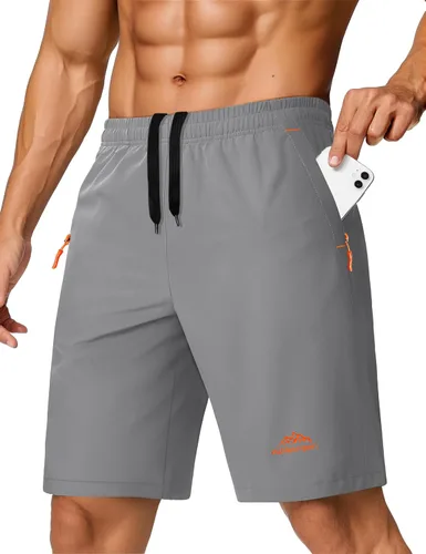 Miniatura 122 de TACVASEN Pantalones cortos deportivos para correr para hombre, 9 pulgadas, de secado rápido, pantalones cortos ligeros de verano, 3 bolsillos