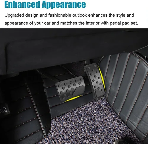 Miniatura 3 de LEXLEY 2 almohadillas de aluminio antideslizantes para pedal de freno de gas, cubiertas de pedal de acelerador sin perforación para Dodge 2011-2026