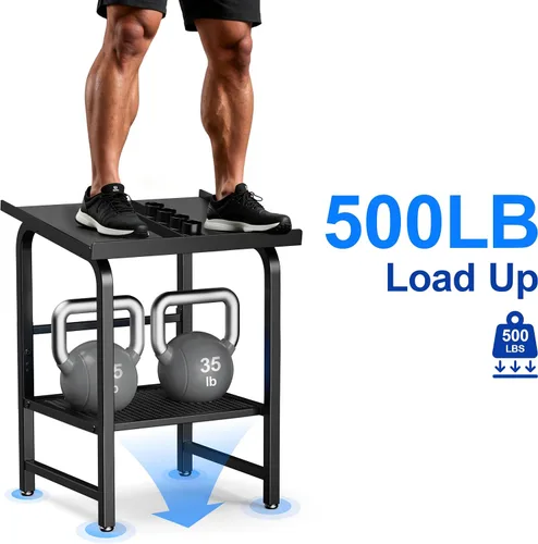Miniatura 4 de Solo soporte para mancuernas con soporte de peso ajustable para carga de 500 libras, soporte de pesas resistente para gimnasio en casa