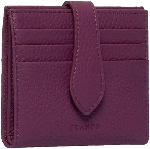 Miniatura 97 de Grande -3803 Cartera unisex, Azul (Iced Blue), Cartera delgada de cuero con cierre a presión pequeño