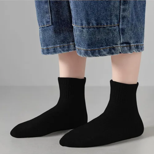 Miniatura 8 de EPEIUS Calcetines acolchados de algodón grueso para niños y niñas, calcetines atléticos deportivos para correr, paquete de 6 unidades, 4-14 años