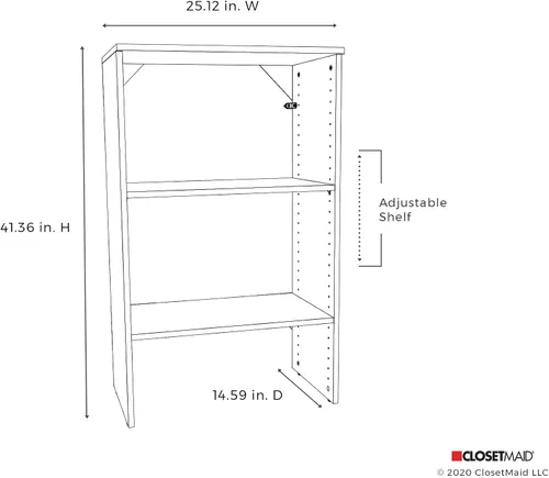 Miniatura 3 de Cubículo ClosetMaid SuiteSymphony de 25 x 6 pulgadas Gris natural