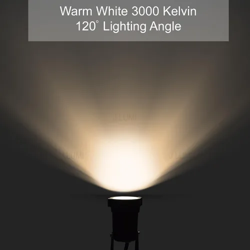 Miniatura 4 de GSS6005 - Foco de enchufe para exteriores, foco LED de paisaje de 5 W, 120 V, 3000 K, blanco cálido, construcción de metal con estaca de tierra