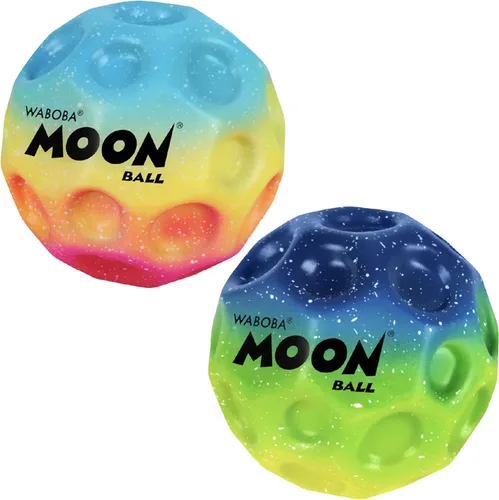 Waboba Paquete de 2 Pelotas Moon con Degradado - Pelotas Súper Saltarinas para Pared para Niños y Adolescentes - Juguete Deportivo de Exterior como
