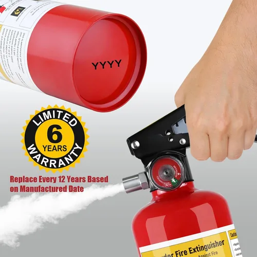 Miniatura 5 de ABC - Extintor de incendios para el hogar, 2.2 libras, extintor de polvo seco, clasificación 1A: 10-B:C, certificado para automóvil, casa, cocina