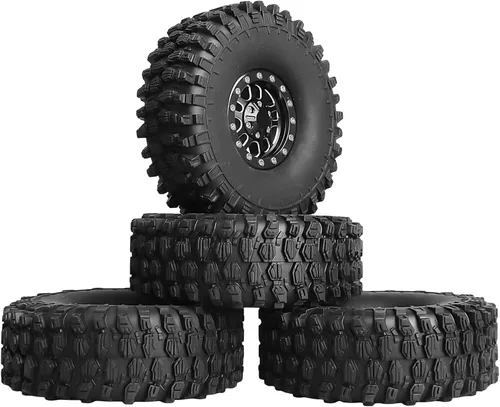 Miniatura 8 de RC Crawler 1.9 Beadlock Juego de ruedas y neumáticos para escala 1/10 Axial SCX10 TRX4 RC4WD Redcat Gen8 Gen7 Rock Crawling todo terreno Llantas