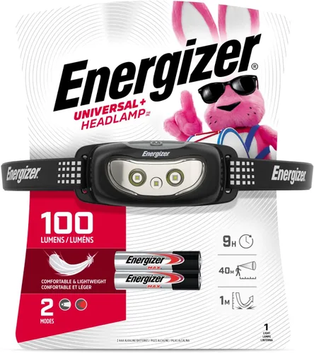 Miniatura 2 de Energizer Universal+ - Linterna frontal LED (paquete de 2), lámpara de cabeza brillante para exteriores, luz de campamento y emergencia, IPX4