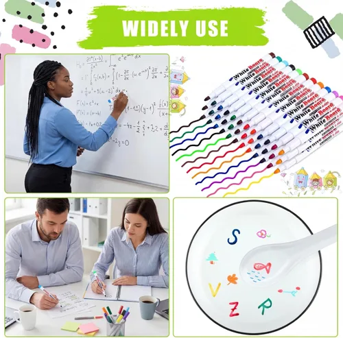 Miniatura 5 de Teling Paquete de 36 bolígrafos mágicos flotantes para niños, 12 colores, para crear marcadores de pintura al agua con toalla, arte de bricolaje