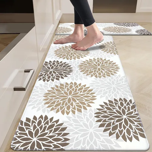 Miniatura 44 de HEBE Tapete de cocina acolchado, antifatiga, de 20 x 71 pulgadas, antideslizante, impermeable, ergonómico, cómodo para oficina, fregadero