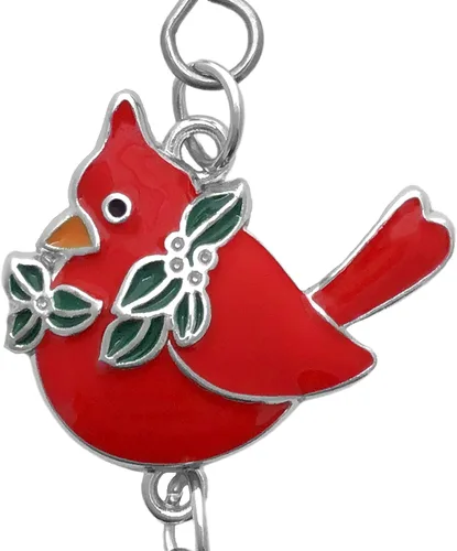 Miniatura 3 de Cardinals - Ganchos para adornos con gancho en S y pinza de langosta – Juego de 10 – Cardenales con hojas de acebo – Accesorios de Navidad