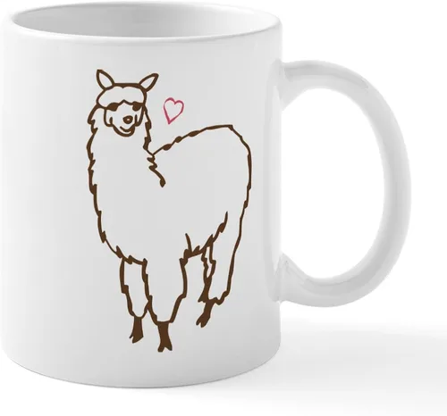 Miniatura 32 de CafePress A Is For Alpaca Taza de café de cerámica de 11 oz (11.0 fl oz)
