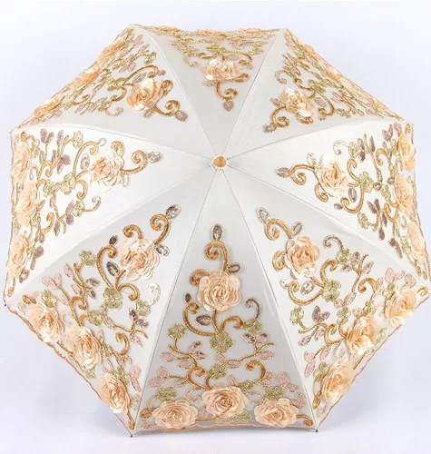 Miniatura 61 de Honeystore - Parasoles de encaje de flores para fiesta de boda, paraguas nupcial de encaje