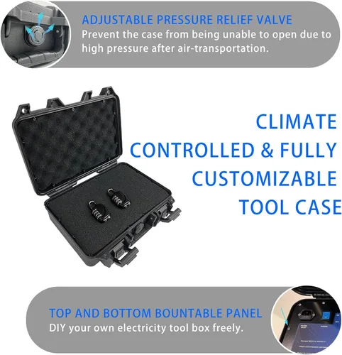 Miniatura 4 de Funda para pistola con cerradura - Estuche de viaje para pistola con 2 cerraduras TSA incluidas, Estuche de transporte para pistola de carcasa dura