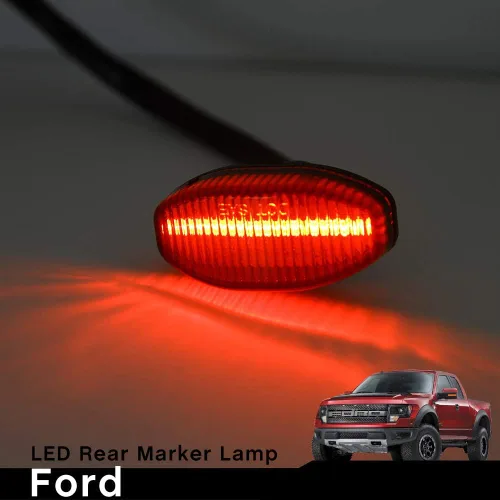 Miniatura 2 de Luces LED de Marcador Lateral para Ford F150 SVT Raptor Pick Up 2010-2014, Luces de Marcador Trasero/Trasera F150, Lente Ahumada Roja, Kits de Luz