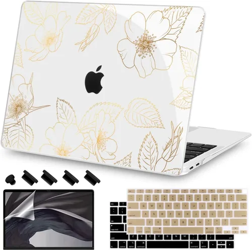 Miniatura 16 de Teryeefi Funda compatible con MacBook Air de 13 pulgadas M1 2021 2020 2019 2018 versión A2337 A2179 A1932 con Touch ID, carcasa rígida de plástico