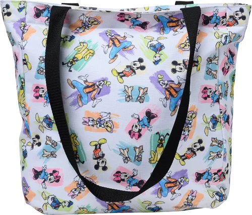 Miniatura 8 de Disney Bolsa de viaje con cremallera de Mickey Minnie Donald Daisy Goofy Plutón Print Blanco