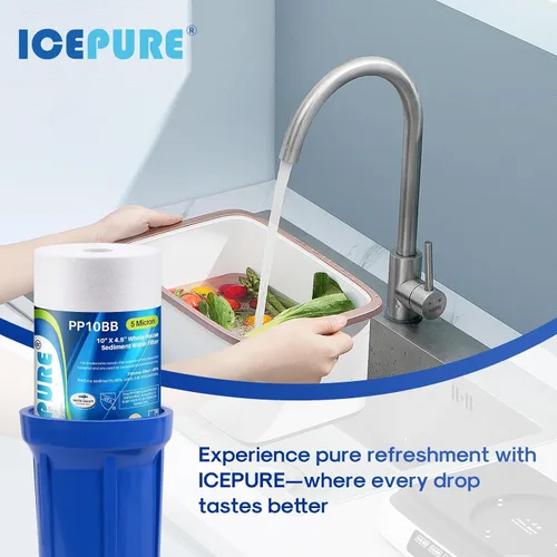 Miniatura 9 de ICEPURE Filtro de agua de sedimentos para toda la casa, 5 micrones, 10 x 4.5 pulgadas, compatible con Culligan RFC-BBSA, W15-PR, HD-950, WFHD13001B