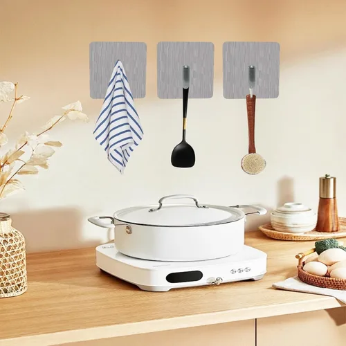 Miniatura 2 de Ganchos autoadhesivos, ganchos de pared de acero inoxidable resistentes, ganchos para toallas para colgar batas, duchas, abrigos y sombreros
