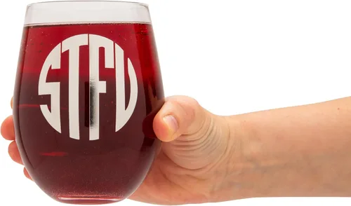 Miniatura 3 de BigMouth WTF & STFU Monogram Copas de vino
