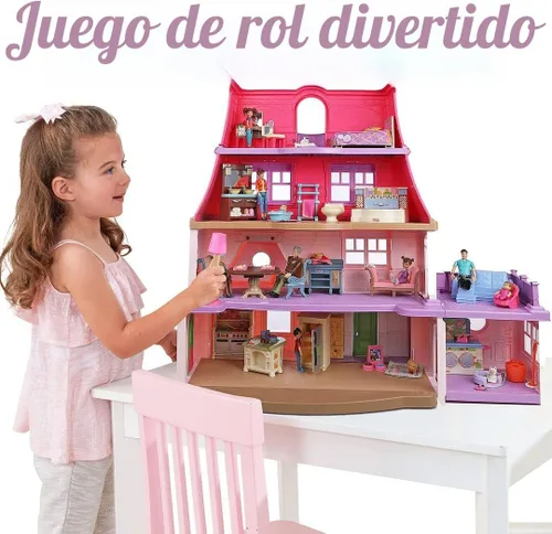 Miniatura 4 de Beverly Hills Sweet Li'l Family - Juego de 9 figuras flexibles para casa de muñecas: abuelo, abuela, mamá, papá, hermana, hermano, niño pequeño