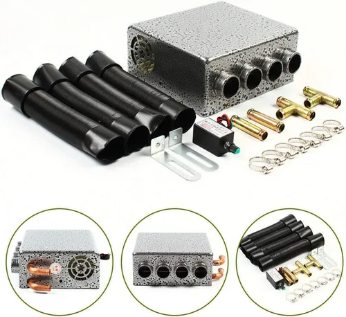 Miniatura 5 de Calentador auxiliar universal de 12 V con interruptor de velocidad para coche o camión, minivans, excavadoras, cosechadoras, 4 puertos, stock de EE.