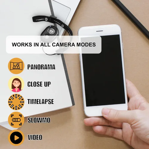 Miniatura 2 de CamKix - Control remoto de obturador de cámara con tecnología inalámbrica Bluetooth - Crea fotos y videos increíbles sin usar las manos - Funciona