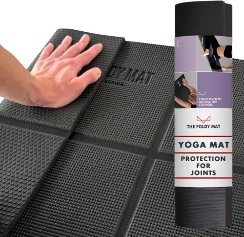 Miniatura 8 de Esterilla de yoga plegable gruesa, en 6 combinaciones; mayor soporte y protección para las articulaciones, sistema de alineación corporal