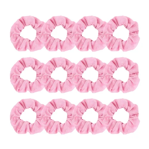 Miniatura 12 de Coleteros de algodón para el cabello, de un solo jersey, color sólido, ligas elásticas para el cabello para mujer, accesorios (beige)