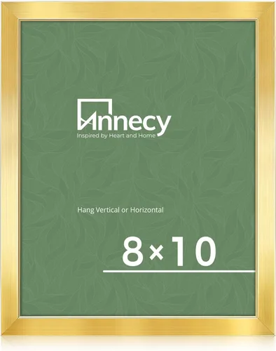 Miniatura 38 de Annecy Portarretratos dorado de 12 x 18 pulgadas (paquete de 1), marco de 12 x 18 pulgadas para decoración de pared, estilo clásico dorado