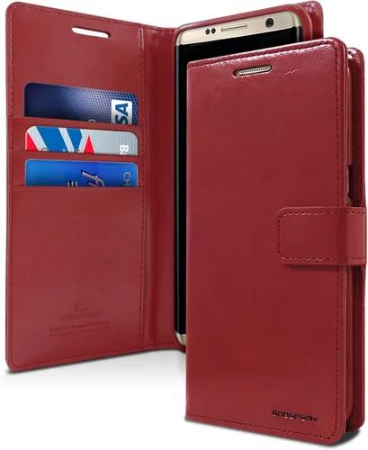Miniatura 40 de GOOSPERY Blue Moon Wallet para Samsung Galaxy Note 10 Case (2019) Funda de cuero con tapa (Negro)