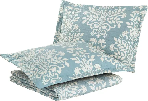 Miniatura 6 de Juego de edredón Laura Ashley, color azul., Algodón, Azul brisa, gemelo