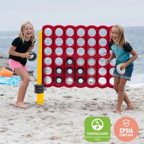 Miniatura 8 de ECR4Kids - Juego de mesa Jumbo de 4 en fila para niños, adultos y familias, para uso en interiores y exteriores, de 4 pies de alto