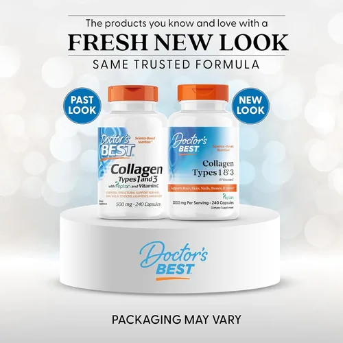 Miniatura 2 de Doctor's Best Péptidos de colágeno tipo 1 y 3 - Suplemento de colágeno para mujeres y hombres, apoya el cabello, la piel, las uñas y la salud