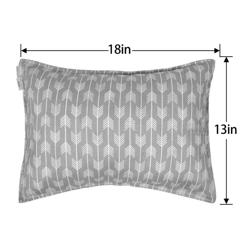 Miniatura 4 de ALVA BABY - Juego de 2 fundas de almohada de algodón orgánico para niños pequeños, para niños de 13 x 18 pulgadas o 12 x 20 pulgadas, para niñas