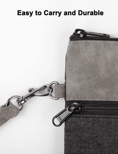 Miniatura 5 de GOX Neceser de viaje con cremallera, organizador electrónico de viaje para mujeres y hombres, Negro